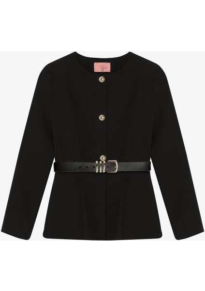 Kemer Detaylı Ceket CKT00922 Siyah indirimleri