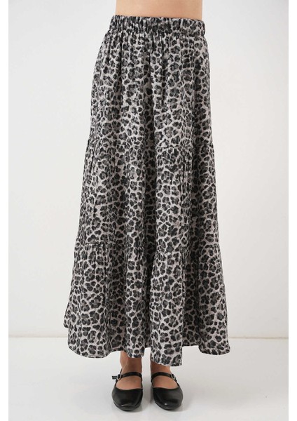 Kadın Etek 8053 Siyah Leopar modelleri