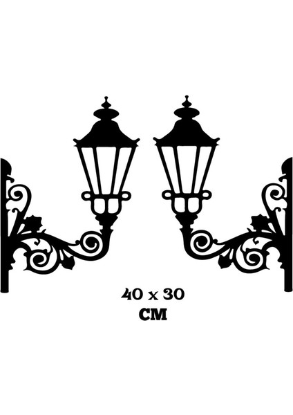 Park Lambalı 2 Adet Duvar Özel Yeni Sticker Yapıştırma (Sudan ve Nemden Etkilenmez) modelleri