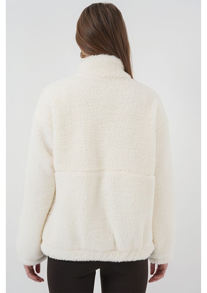 Peluş Kadın Mont 5212 Ekru fırsatları