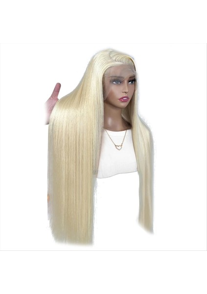 Dantel Ön Peruk Tutkalsız Peruk Merkez Düz Peruk Kadın Peruk (30 Inç) (Yurt Dışından)