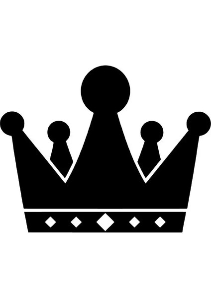 Kral Taç Duvar Dekor Sticker 40 x 32 cm