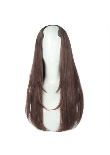 Koyu Kahverengi Sentetik Kadın Stil Uzun Saç Ekstra Uzun Saç Sentetik Peruklar Katmanlı Uzantılar Kafa Saçını (Yurt Dışından)