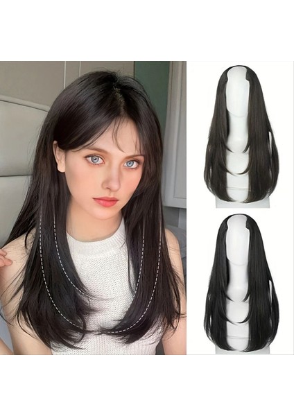 Koyu Kahverengi Sentetik Kadın Stil Uzun Saç Ekstra Uzun Saç Sentetik Peruklar Katmanlı Uzantılar Kafa Saçını (Yurt Dışından) modelleri