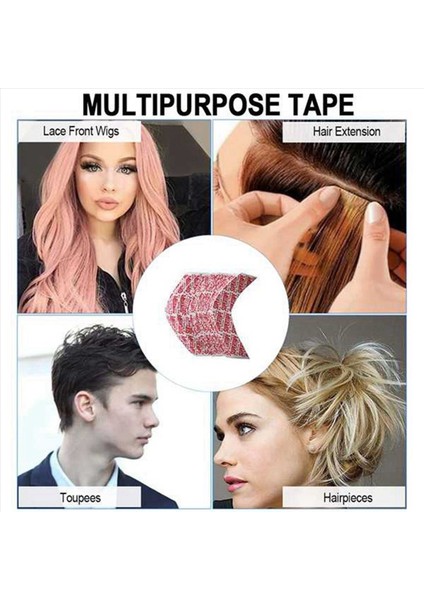 144PCS cc Sabit Saç Peruk Bandı Güçlü Yapışkan Uzantı Toupee Dantel Peruk Film Bandı Yapıştırıcı (Yurt Dışından)