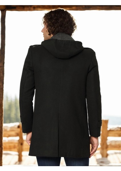 PLT9334 Dewberry Erkek Palto-Siyah fiyatları