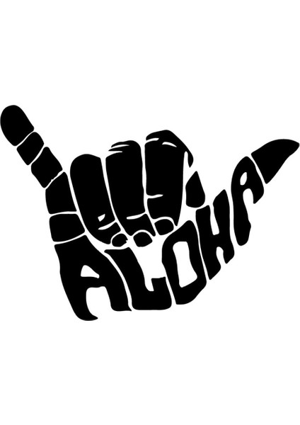 Aloha El Illustration Duvar Dekor Sticker 30 x 21 cm