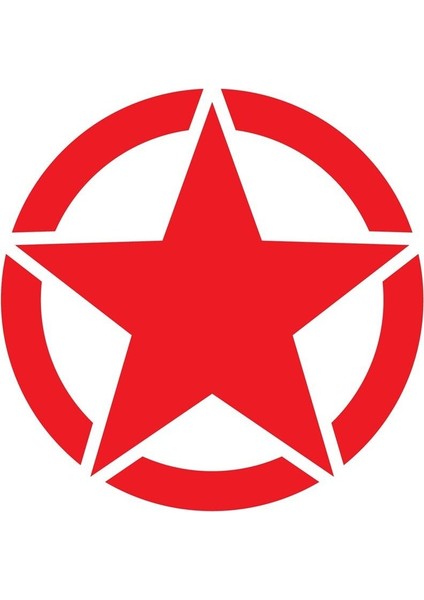Askeri Yıldız Mini Sticker Etiket Modeli