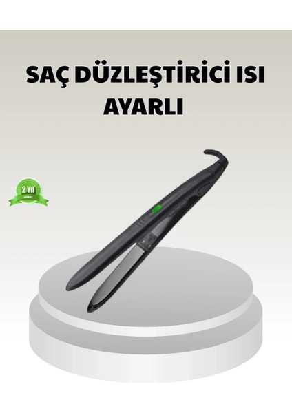 Buğz Dijital Ekranlı Isı Ayarlı Saç Düzleştirici – Titanyum Plaka, Seyahat Dostu Tasarım
