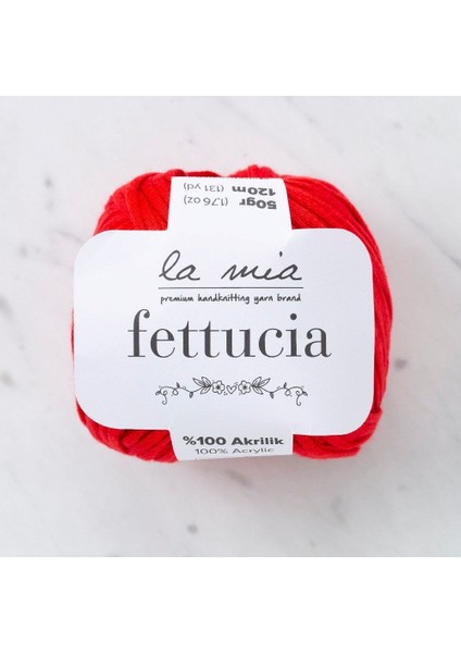 La Mia Fettucia Kırmızı El Örgü Ipi - L092 - 33882