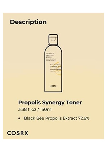 Cosrx Full Fit Propolis Synergy Toner 150ML Besleyici Propolisli Tonik