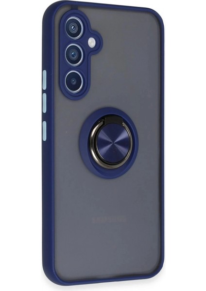 Samsung Galaxy A34 5G Kılıf Montreal Yüzüklü Silikon Kapak - Lacivert fiyatları
