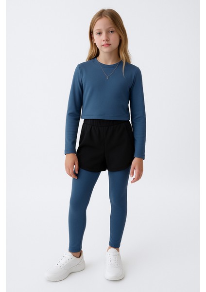 Şort Detaylı Kız Çocuk Spor Takım