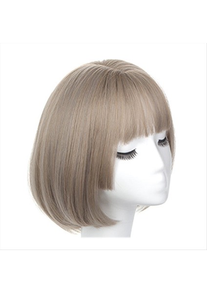 Wıg Bob Bobo Wıg Kadınlar Için Doğal Görünümlü Kısa Bob Peruk Günlük Kore Için Yeni Başlayanlar Için Düz Peruk Gri (Yurt Dışından)