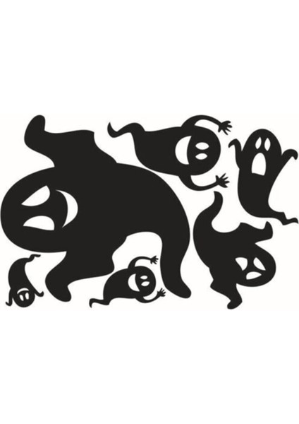 Sevimli Hayaletler Çocuk ve Bebek Odası Duvar Dekor Sticker 57 x 37 cm