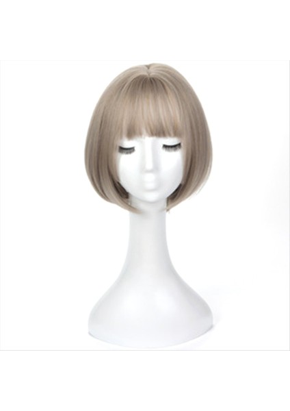 Wıg Bob Bobo Wıg Kadınlar Için Doğal Görünümlü Kısa Bob Peruk Günlük Kore Için Yeni Başlayanlar Için Düz Peruk Gri (Yurt Dışından) indirimleri