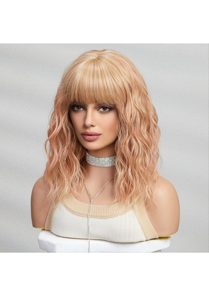 Kısa Kıvırcık Kül Sentetik Peruklar Sarışın Saç Perukları Kadınlar Için Günlük Cosplay Doğal Peruk-D (Yurt Dışından) fırsatları