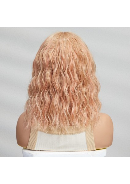 Kısa Kıvırcık Kül Sentetik Peruklar Sarışın Saç Perukları Kadınlar Için Günlük Cosplay Doğal Peruk-D (Yurt Dışından) indirimleri