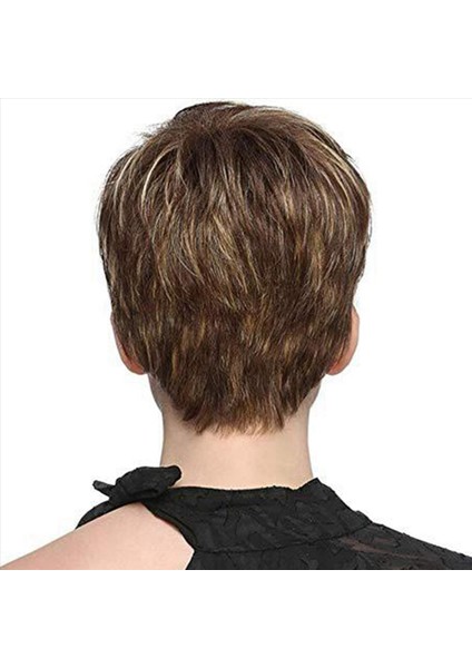 4x Kısa Düz Sentetik Peruk Kadın Doğal Peruk Rol Yapma Partisi ve Günlük Kullanım Peruk Için (Yurt Dışından) indirimleri