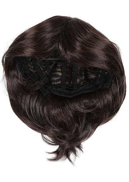 Moda Erkek Peruk Kısa Düz Sıcaklık Ipek Sentetik Peruk Tam Peruk/sanatsal Erkekler Erkekler Için Kahverengi Siyah Peruklar (Yurt Dışından) modelleri