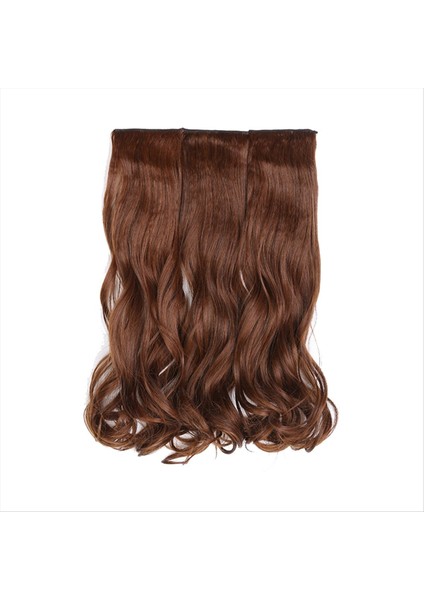 55CM Kalınlaşmış Üç Parçalı Peruk Seti Büyük Dalgalı Uzun Kıvırcık Peruk Sıcaklıklı Saç Teli Peruk Açık Kahverengi Uzun Dalgalı Rulo (Yurt Dışından)