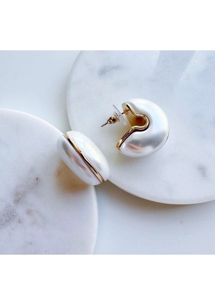 Çelik Renkli Halka Küpe