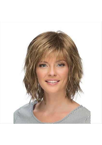 Avrupa ve Amerikan Tarzı Peruklar Saç Gradyan Rengi Kısa Saç Kimyasal Fiber Peruk Kadın Perukları Patlamalar (Yurt Dışından) modelleri