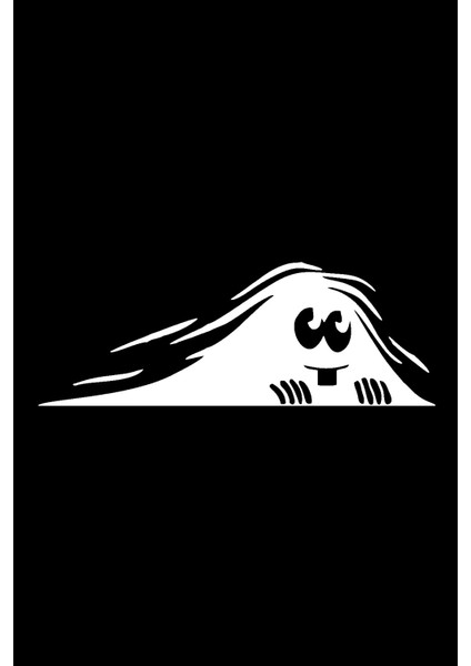 Tavşan Dişli Hayalet Sticker 10 x 4 cm modelleri