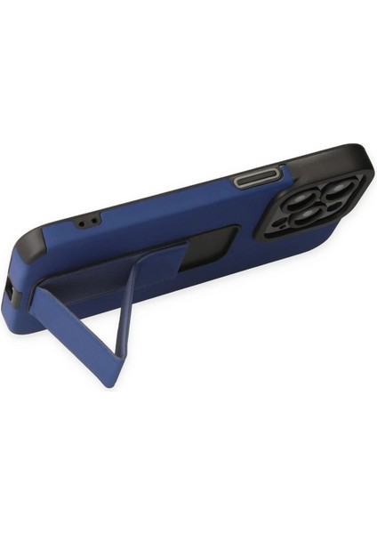 iPhone 14 Pro Kılıf Mega Standlı Silikon - MAVI-(5796) - X446I480-R98446 fırsatları