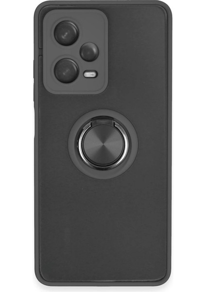 Xiaomi Redmi Note 12 5g Kılıf Montreal Yüzüklü Silikon Kapak - SIYAH-(5796) - X854I600-R47854