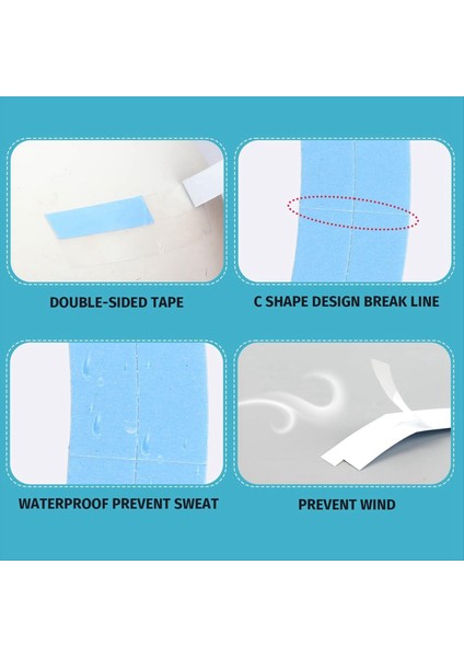 36 Pcs Wıgs Dantel Bant Çift Yan Saç Mavi Mavi Hafif Soyun (Yurt Dışından) indirimleri