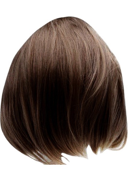 2x Kısa Düz Bob Peruklar Brezilya Insan Saç Perukları Tam Peruklar (40 Cm) Kahverengi Renk (Yurt Dışından) fiyatları