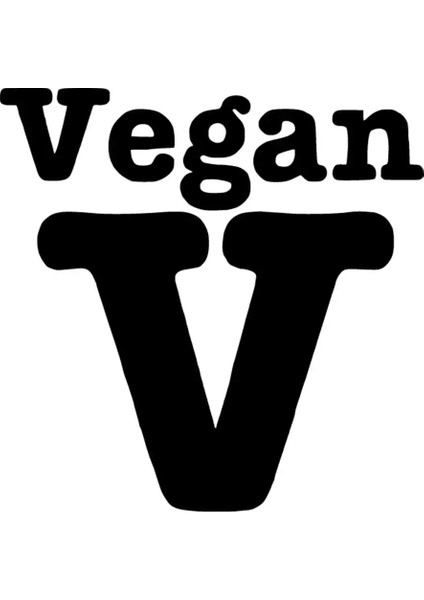 Vegan Oto Özel Yeni Sticker Siyah 25 x 25 cm