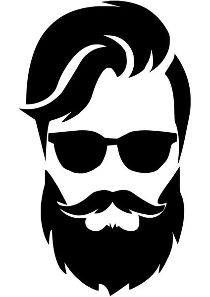 Berber Kafası Duvar Dekor Sticker 40 x 68 cm