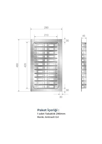 Çekmece Içi Tabaklık ve Kaselik Düzenleyici (Yandan 3cm, Boydan 6cm Kesilebilir) 44X48 cm modelleri