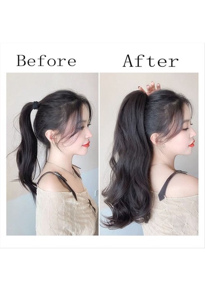 Siyah Wig Dişi At Kuyruğu Kapmak Klipli Hip-Hops At Kuyruğu Doğal Zorlama At Kuyruğu Dişi Örgü (Yurt Dışından)