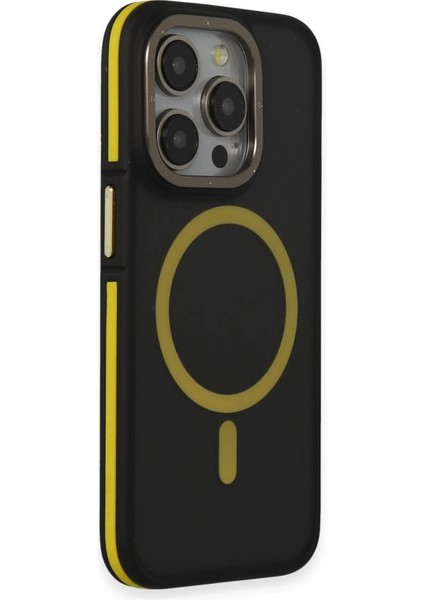 iPhone 14 Pro Max Kılıf Rocky Magsafe Kapak - SIYAH-SARI-(5796) - X042I056-R74042 fiyatları