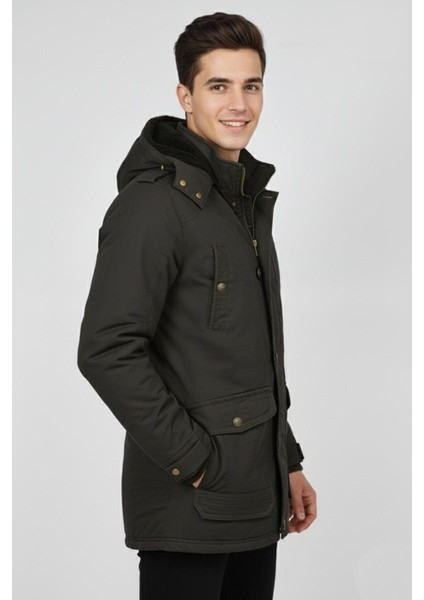 Erkek Spor Kanvas Kapüşonlu Parka M2585 BGL-ST04915 modelleri