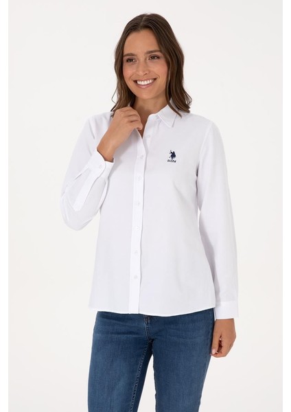 WOX025K U.s Polo Assn. Kadın Uzun Kol Gömlek 2230195 Beyaz fiyatları