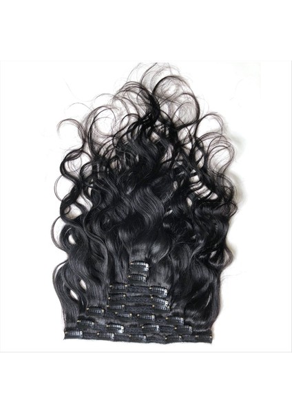 Saç Uzantılarında Su Dalgası Klipsleri Saç Doğal Renk Saç Peruk Klips 10 Inç (Yurt Dışından) modelleri