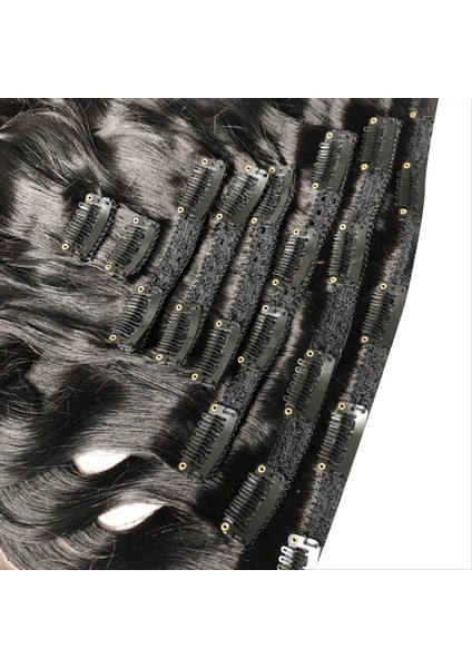 Saç Uzantılarında Su Dalgası Klipsleri Saç Doğal Renk Saç Peruk Klips 10 Inç (Yurt Dışından) indirimleri