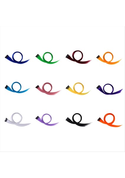 Gökkuşağı Vurgulanmış Çok Renkli Saç Uzantısı Saç Tokası Uzun Düz Saç Klipi Saç Için Süslenebilir Saç (Yurt Dışından) indirimleri