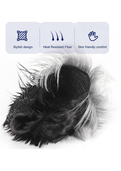 Erkekler Kısa Düz Peruk Ombre Gri Siyah Sentetik Peruk Erkek Saçları Için Gerçekçi Doğal Toupe Peruk (Yurt Dışından) fırsatları