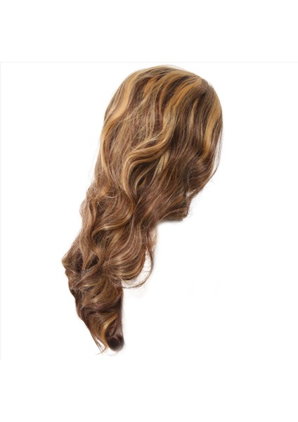 26 Inç Avrupa ve Amerikan Piyano Rengi Uzun Kıvırcık Saçlar Büyük Dalga Ön Dantel Peruk Dişi Saç Perukları Kimyasal Lif Peruk (Yurt Dışından) fiyatları