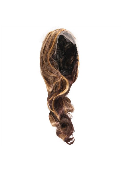 26 Inç Avrupa ve Amerikan Piyano Rengi Uzun Kıvırcık Saçlar Büyük Dalga Ön Dantel Peruk Dişi Saç Perukları Kimyasal Lif Peruk (Yurt Dışından) modelleri