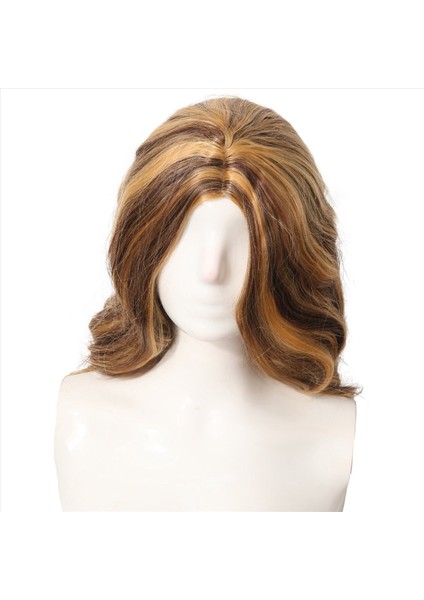 26 Inç Avrupa ve Amerikan Piyano Rengi Uzun Kıvırcık Saçlar Büyük Dalga Ön Dantel Peruk Dişi Saç Perukları Kimyasal Lif Peruk (Yurt Dışından) fırsatları