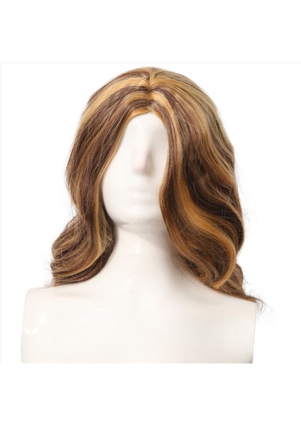 26 Inç Avrupa ve Amerikan Piyano Rengi Uzun Kıvırcık Saçlar Büyük Dalga Ön Dantel Peruk Dişi Saç Perukları Kimyasal Lif Peruk (Yurt Dışından) indirimleri