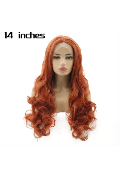 14 Inç Dantel Ön Peruk Sapık Düz Insan Saç Hissi Sentetik Peruk Doğal Uzun Dalgalı Rulo Peruk (Yurt Dışından) fiyatları