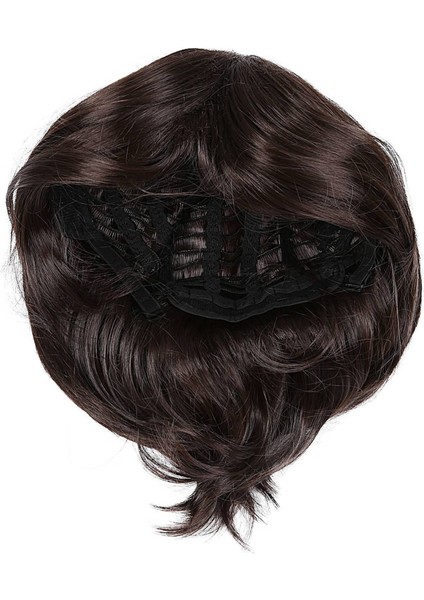 3x Moda Erkek Peruk Kısa Düz Sıcaklık Ipek Sentetik Peruk Tam Peruk/sanatsal Erkekler Erkekler Için Kahverengi Siyah Peruklar (Yurt Dışından) indirimleri