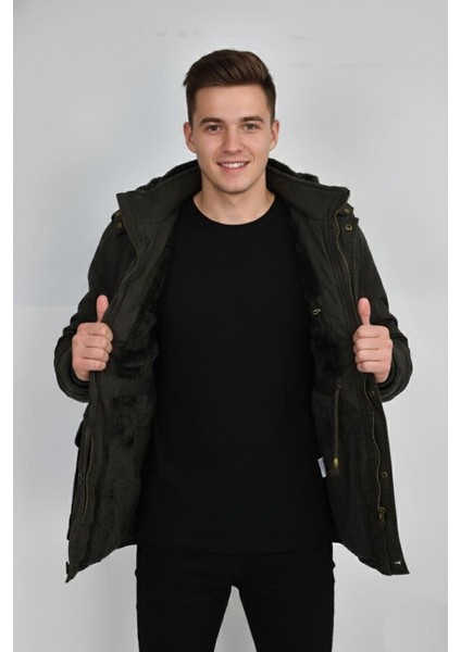 Erkek Spor Kanvas Kapüşonlu Parka M2585 BGL-ST04915 fırsatları